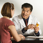 Doctor discussing medication with patient