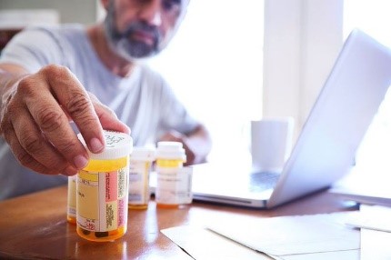 A Veteran viewing their medication list