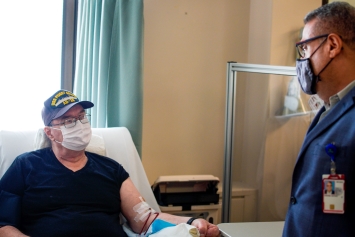 A Vietnam War Veteran receives care at the VA